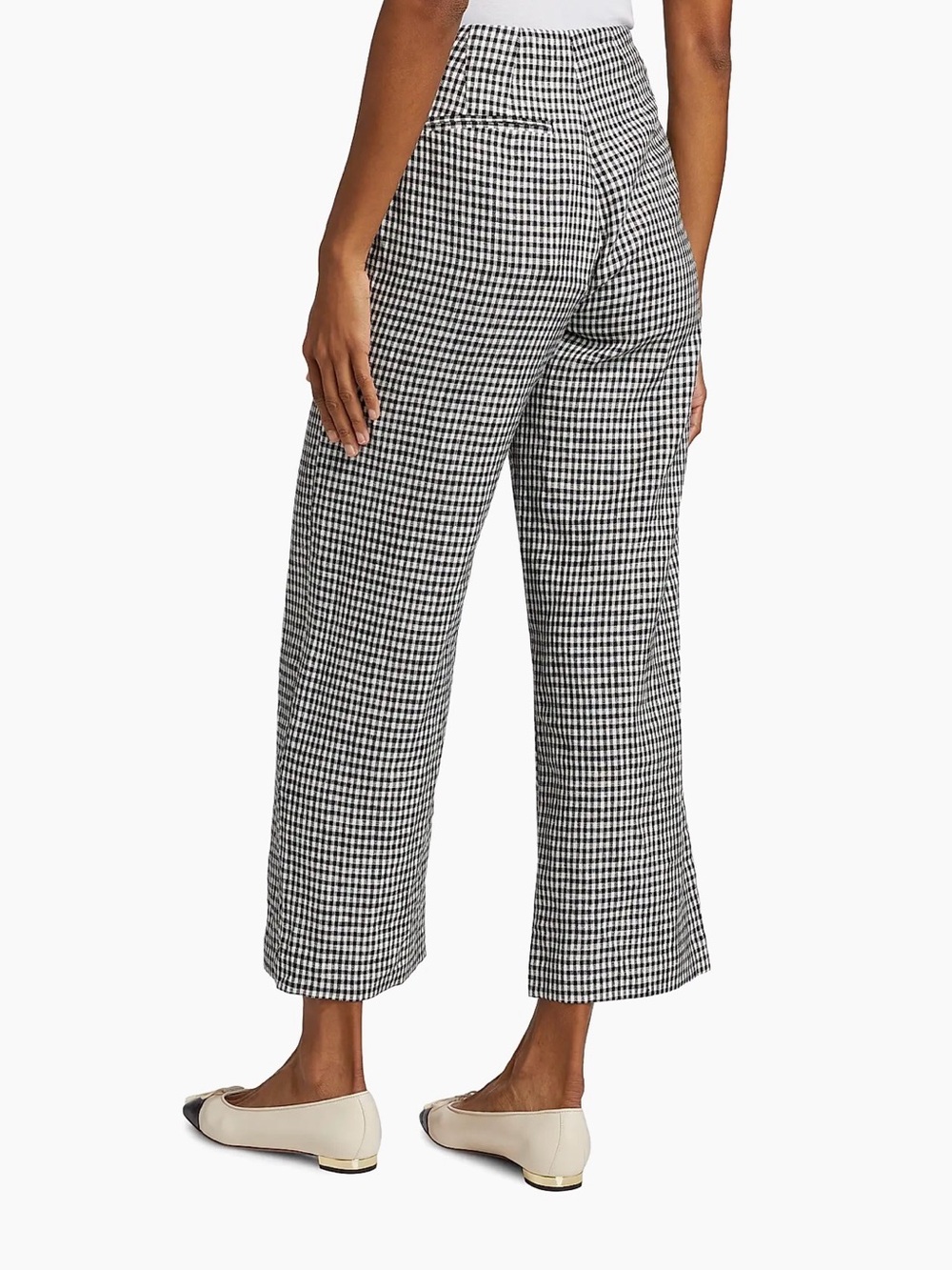 Reformation black and white gingham check Joni pants size 2